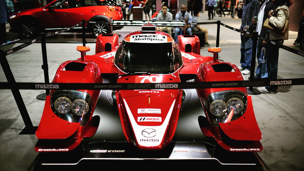 clicksintime's tweet photo. A bit of Le Mans at the @the #AIAS16 #LMP3 #lemans #Mazda #Atlanta https://t.co/57r88HI8Em