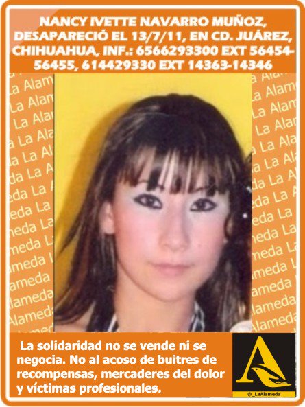 #Tebuscamos Nancy Ivette Navarro #CdJuárez #Chihuahua  <a href="/qual36/">RicardoAlvarado</a>