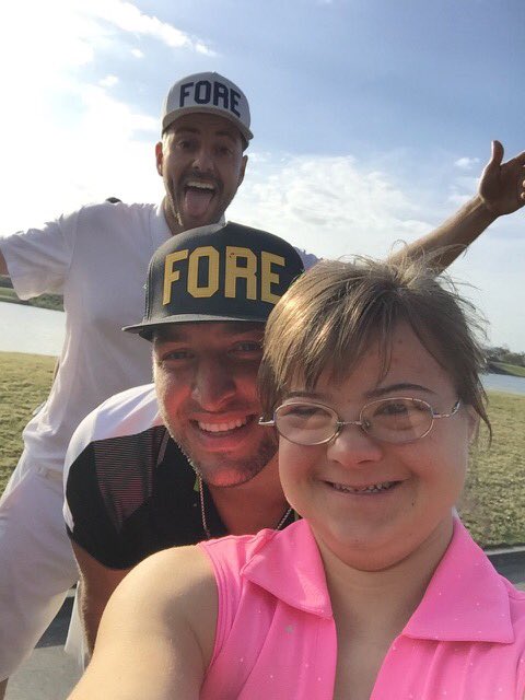 Lauren_Bergquis's tweet photo. @thatrygood photo bombs @TimTebow at the #ttfgolfclassic16 thanks for the pictures https://t.co/h0WVtEld6k