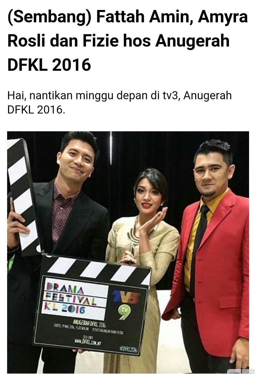 FASupporterz's tweet photo. @fattahamin in #Melodi now #HosAnugerahDFKL nantikan mlm anugerah berprestij ini nanti ya #FAFamily ! https://t.co/1D3LOe37hV