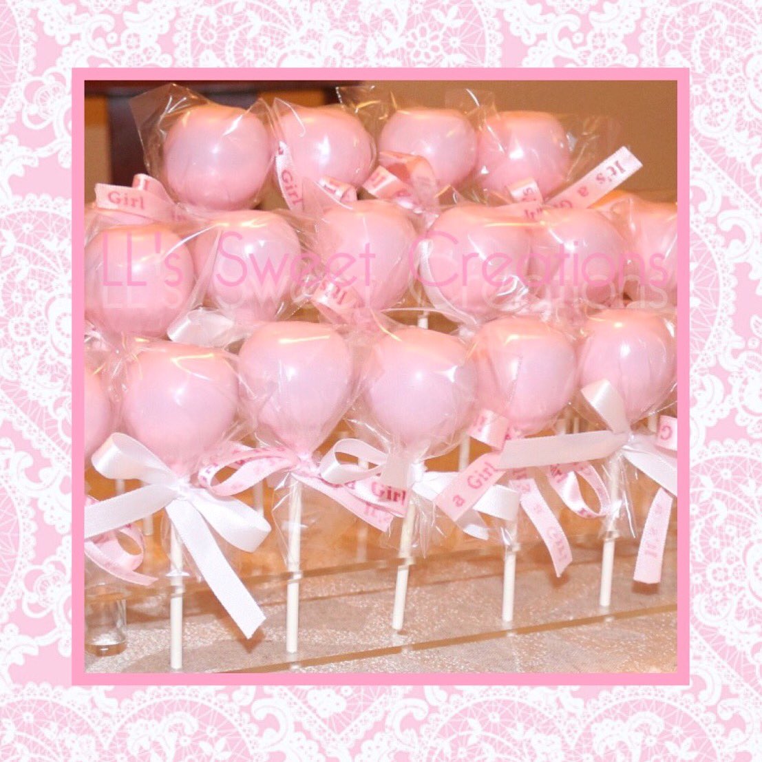 LLsSweetCreatn's tweet photo. #ItsAGirlCakePops #CakePops #SimpleCakePops #RedVelvetCakePops #LLsSweetCreations #BabyShowerIdeas #PicOfTheDay https://t.co/C8xKMsyf0H