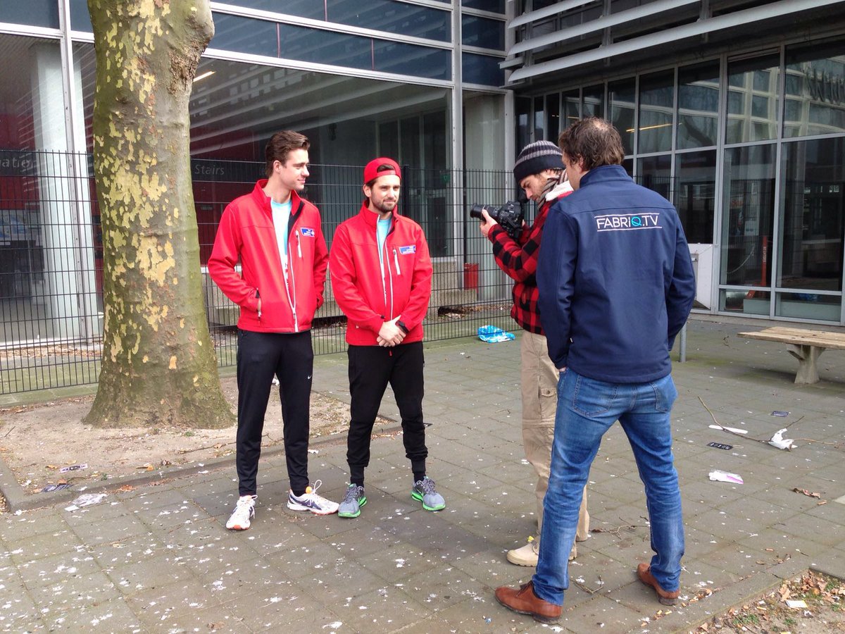 FabriQ aan het werk bij de Marathon van Utrecht voor Team KWF