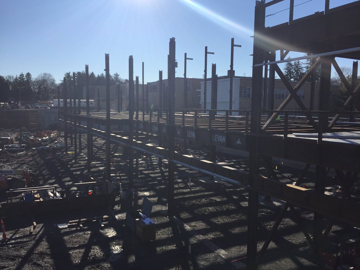 NitschmannMS's tweet photo. Constr Update - The steel crews are moving quickly, building the 2nd floor, inc offices &amp; 8th grade classrooms! https://t.co/ngFiDf6Ez5