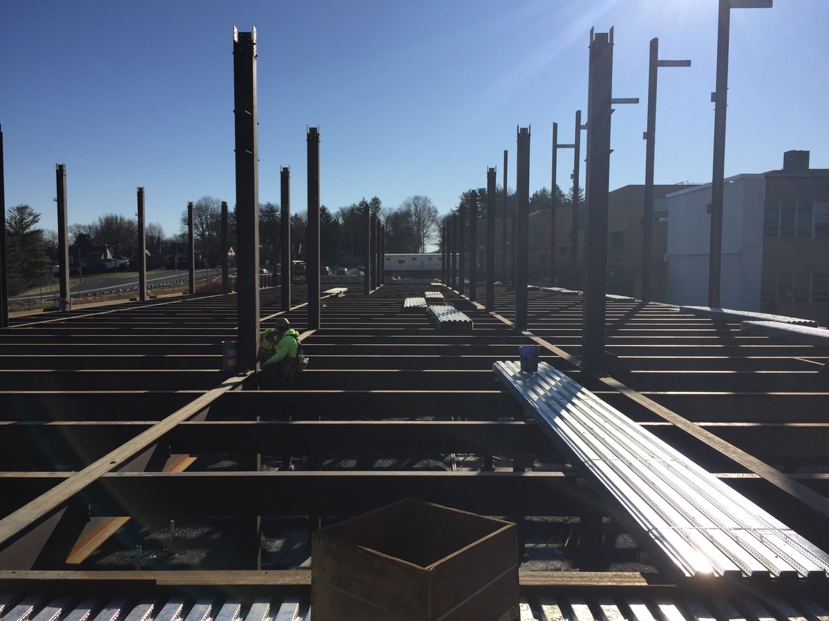 NitschmannMS's tweet photo. Constr Update - The steel crews are moving quickly, building the 2nd floor, inc offices &amp; 8th grade classrooms! https://t.co/ngFiDf6Ez5