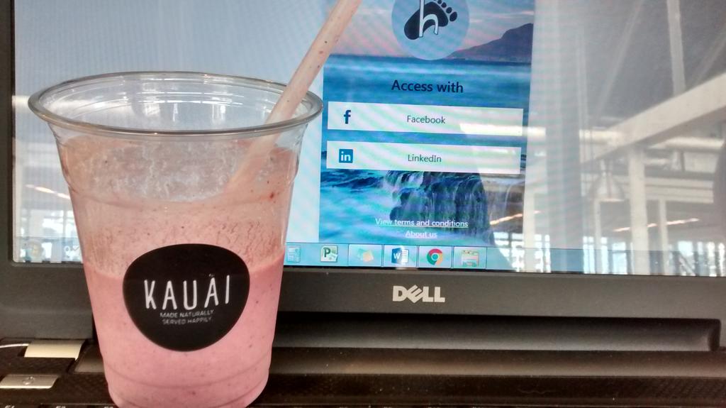 Adri_Baard's tweet photo. Thank you @KauaiSA for the smoothies. It's lifted the spirits of tired devs. 30min to go. #hambasafe #hackathon https://t.co/hTldfI9vYM