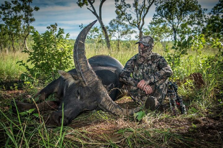 Owen with another great bull &amp; his 190th buffalo taken by bow #tusx #tusxhunter