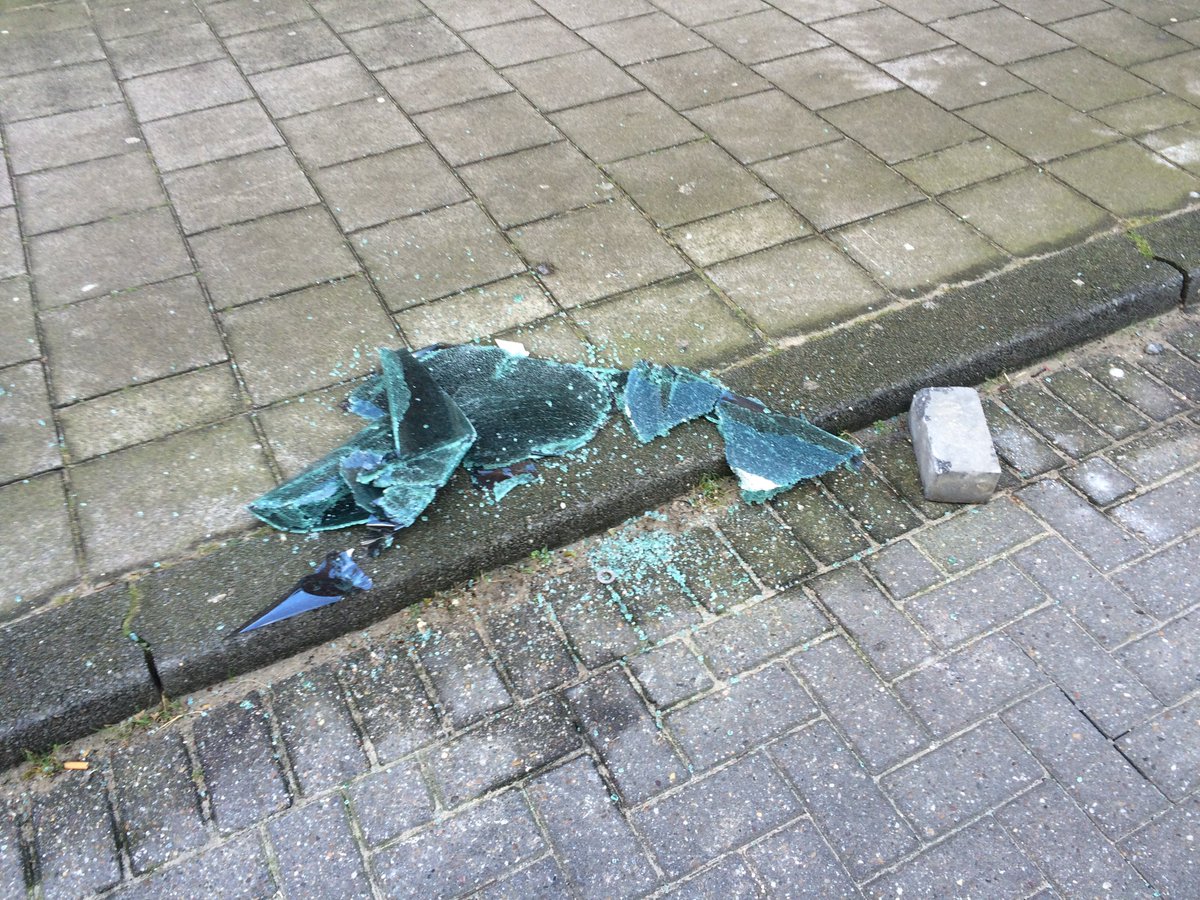 @Pol_Delfshaven hij ligt er weer, het 2 wekelijkse hoopje glas. Tijd voor een camera aan de Dunantstraat?