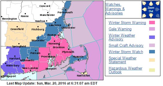 RhodeIslandEMA's tweet photo. Winter Storm Watch upgraded to Warning. Could see snow totals up to 6" https://t.co/mXtWgWh4Pt #RegisRI https://t.co/92oA3M1Xra