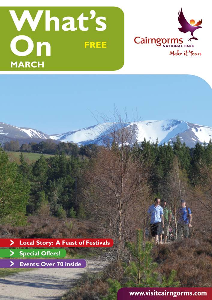 VisitCairngrms's tweet photo. Pick up a copy of March What's On and start planning your Easter holidays #Cairngorms https://t.co/blFOq0uPPM https://t.co/DS0klrPcE9