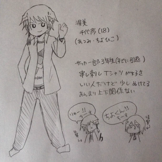 【創作】
新キャラ
千代彦先輩です( ᐛ👐) チヨヒコー
串刺しシリーズはまだまだ種類
あります🍢🍡🍭
よろしくお願いします(^o^)/‼︎‼︎
《※頭のあれは編み込みです😇》 