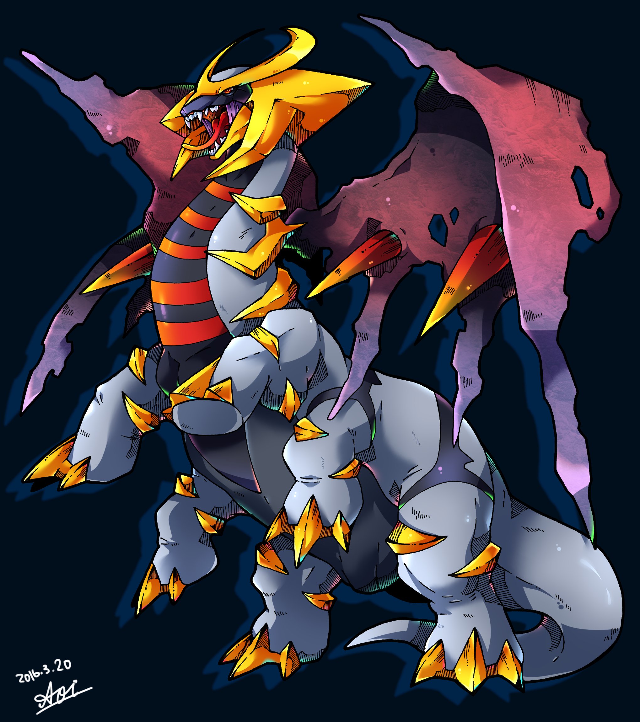 碧 お仕事募集中 在 Twitter 上 ポケモンイラスト ギラティナ ごましお様 94e592d99ac5415 よりリクエスト頂いた ギラティナさん 初めてこんなにがっつり描いたなぁと笑 個人的にこっちのフォルムが怪物らしくて好きですが 皆様どうでしょう笑 T Co