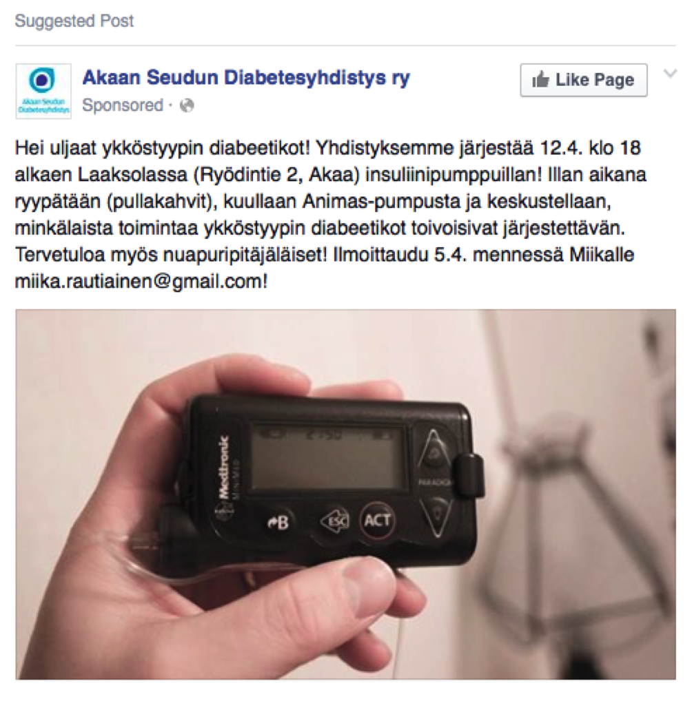 insuliiniton's tweet photo. Ja tarjotaan oikein pullakahvitkin vielä konkretisoimaan pumpun välttämättömyys! #diabetes #diabetesyhdistys https://t.co/rpXwDofs2z