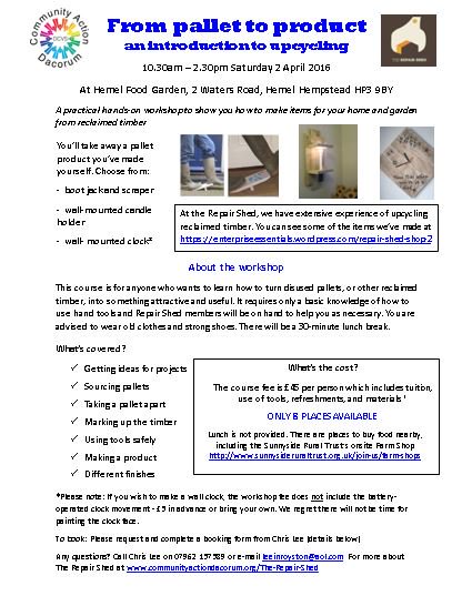 Learn how to turn #wood #pallets into products with facebook.com/TheRepairShed Please retweet <a href="/WoodRecycler/">St Albans Wood Recycling</a> #upcycling