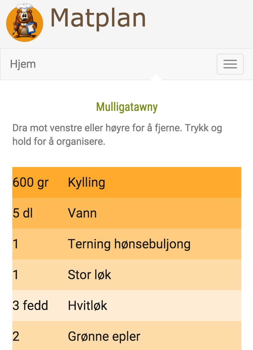 MatplanNo's tweet photo. Bedre handlelister for oppskrifter og ukeplaner. Sjekk ut det nye designet! https://t.co/Gx1Oe6wZLP #oppskrift https://t.co/njXuux33Fi