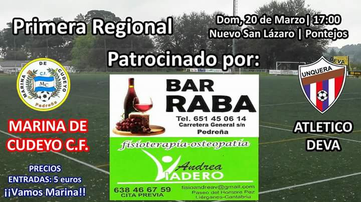 Día de partido. A las 17:00 horas en San Lazaro nos enfrentamos al #deva en un partido muy importante
#vamosMarina