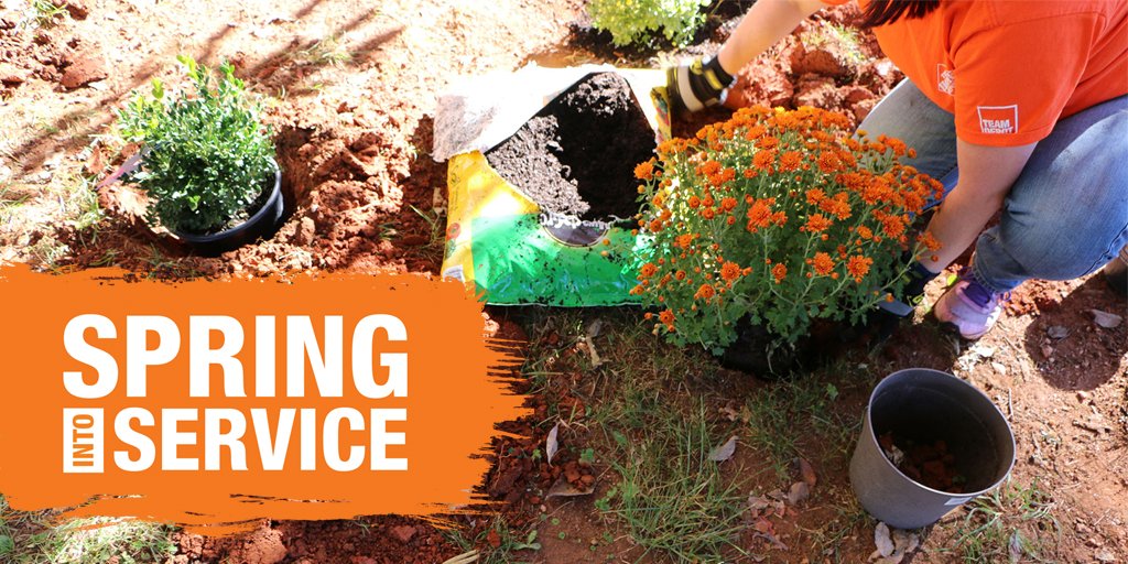 HomeDepotFound's tweet photo. It’s the first day of spring! We’re ready to get outside and give back. Who’s with us? #SpringintoService https://t.co/JU2bBdSCff