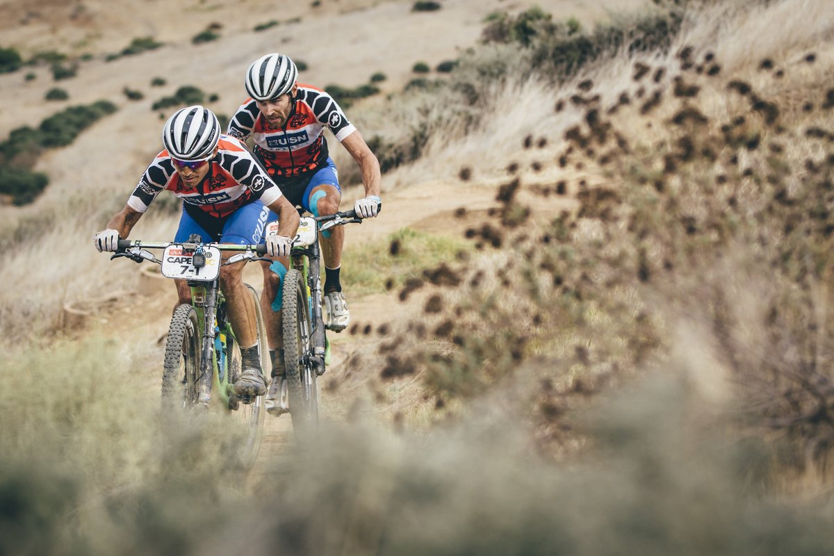 CapeEpic's tweet photo. What a race by @USNSA’s @DarrenLill @WaylonWoolcock winning the @Absa African jersey! #8DaysOfCourage https://t.co/Sw7VsUoGdb