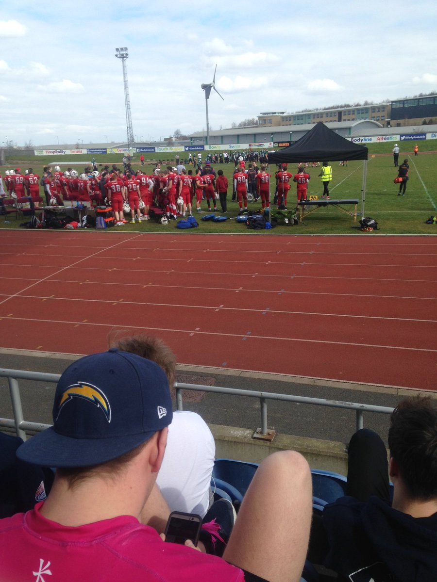 Here watching the Lions vs Clansmen game before we get on the field. #rollpink