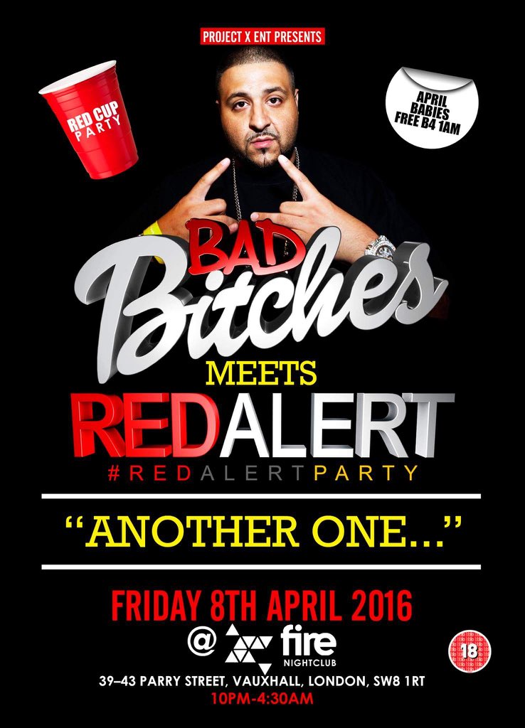 ProjectX_Party's tweet photo. #BadBitches x #RedAlertParty Friday 8th April @ Fire. @Carmen_LondonDJ @ThePartyStarta GList 07903096669 #RedCups https://t.co/eDQ2Mak7Pm