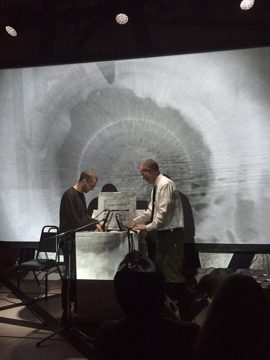 BradFarberman's tweet photo. Saw Matmos at @NationalSawdust last night. Avant-electronic washing-machine transportation. Loved it. @DDDrewDaniel https://t.co/pGLei9NmpE