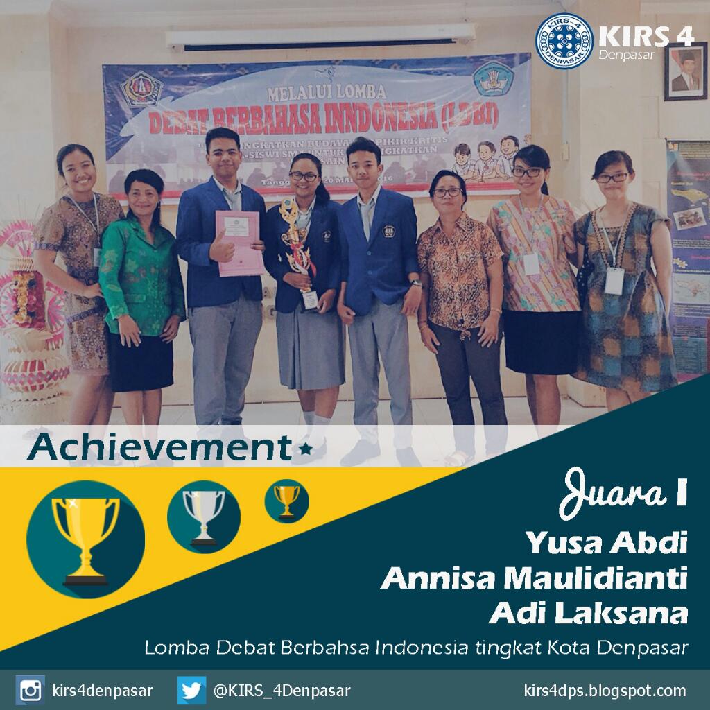 Congrats Adi, Yusa, Annisa Juara 1 LDBI Kota Denpasar !!