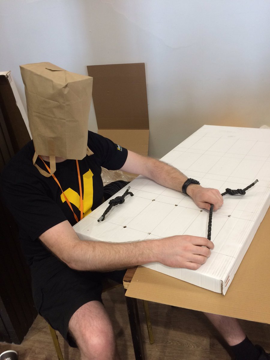 Nsdf_Tech's tweet photo. Anonymous member of the senior tech team creating an instructional knot board #nsdf16 https://t.co/5sxv430ecs