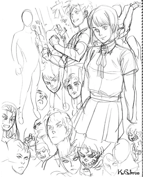 諸事情により、二日酔い～w

添付はカオティックな落書きシリーズより。
オッシってなっている絵が好きッス。 