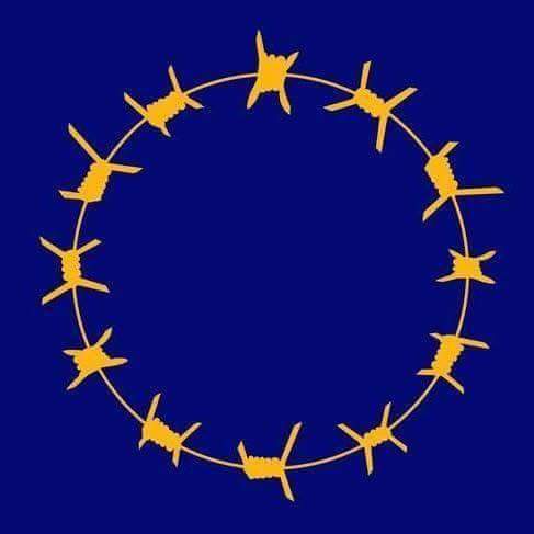 EL VERDADERO LOGO DE LA UE:
¡No en mi nombre!
#Refugiados
#RefugeeCrisis 
#RefugeesAreHumans 
#RefugeesWelcome