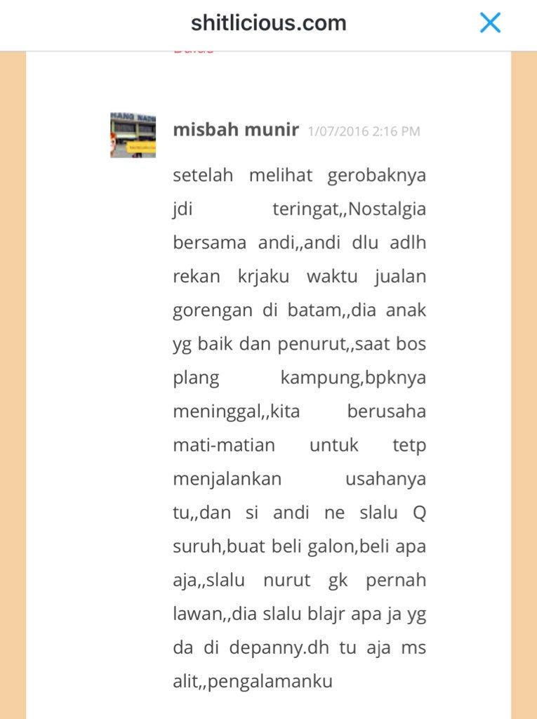 shitlicious's tweet photo. Ternyata partner adik gue jualan gorengan, komen di postingan blog gue tadi. 😂😂 https://t.co/ECYnygTwaq