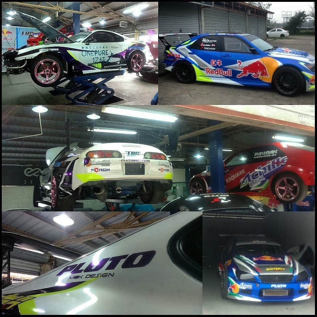 m_mediouni's tweet image. 上賽車場今次任務除左考牌之外亦係幫Godzpeed拍攝活動預告，加上見下d新設計好既紅牛戰車真身^^ 以及監工緊仲做緊拉花既賽車... 下星期泛珠 #plutonization #pandelta #plutomokdesign …