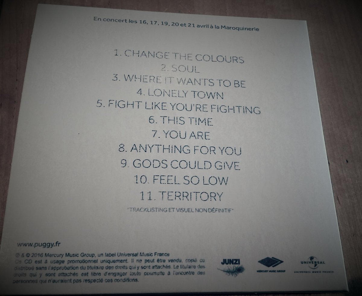 emarolle's tweet photo. #Puggy lâche les chiens et ça fait du bien. Nouvel album "Colours" le 22.04. L'une des b.o. du printemps @PuggyBand https://t.co/iD7eAYQIM5