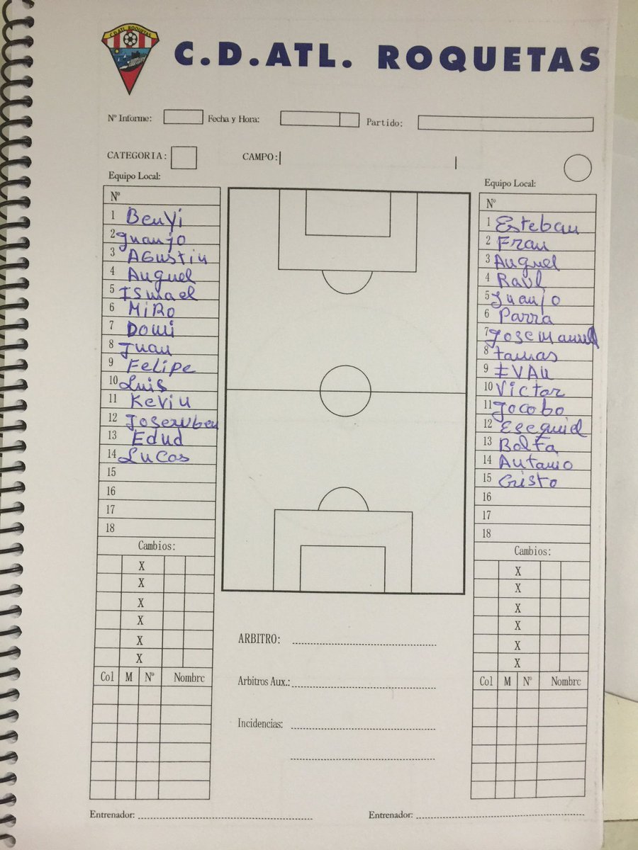 Alineación del CD Atl Roquetas - CD Baza