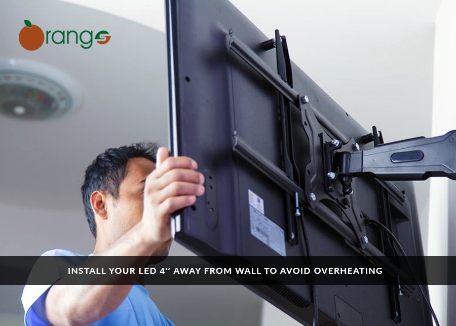 OrangeLEDTVs's tweet photo. Tip of the week- Always install your LED 4" away from the wall to avoid overheating. #Sigmapk #OrangeLED #Tipofweek https://t.co/jsocQDYxDz