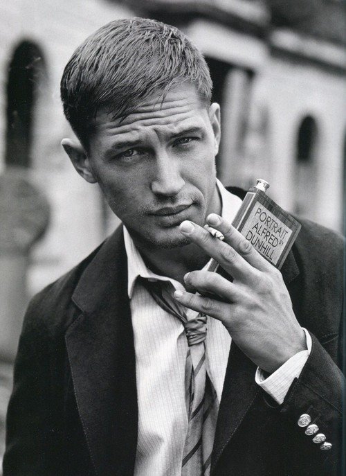young tom hardy + smoking