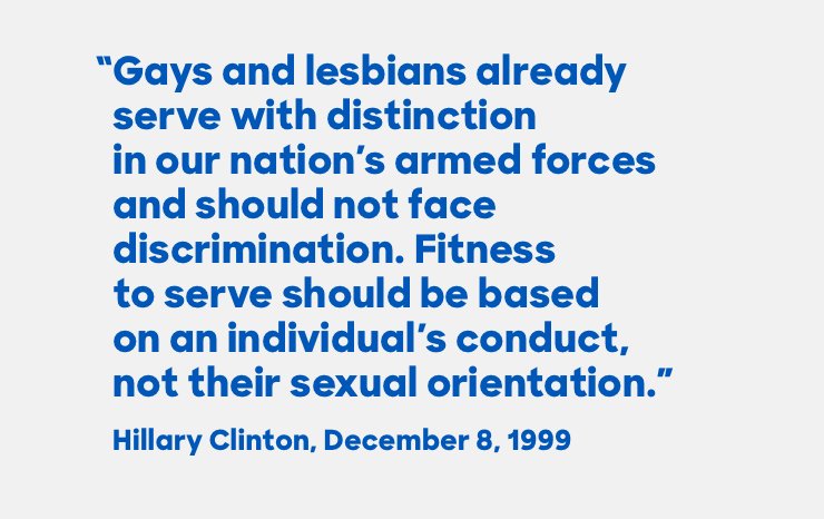 LisaTalmadge's tweet photo. 1999 #LgbtforHillary speaks out against Don't Ask Don't Tell #Hillary #BernieLGBT https://t.co/gosVbk4vpe