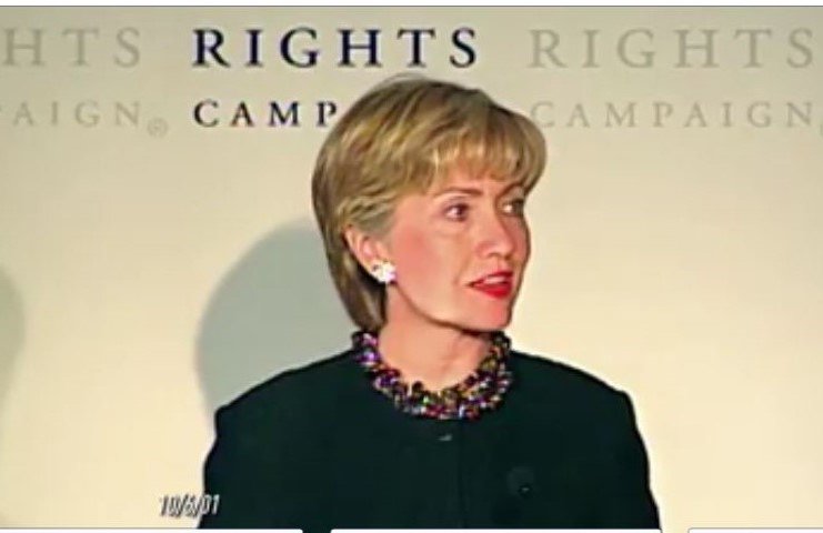 LisaTalmadge's tweet photo. 2001 #LGBTforHillary Hillary speaks at Human Rights Campaign #BernieLGBT https://t.co/ZqAlo0Hi64