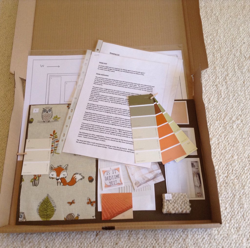 A personalised design scheme on route to its new home! #interiordesign #onlineinterior #colours