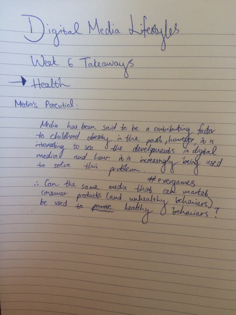 stephani_pio's tweet image. Week 6 Takeaway: Digital media has the potential to make positive influences across the health spectrum #DML16