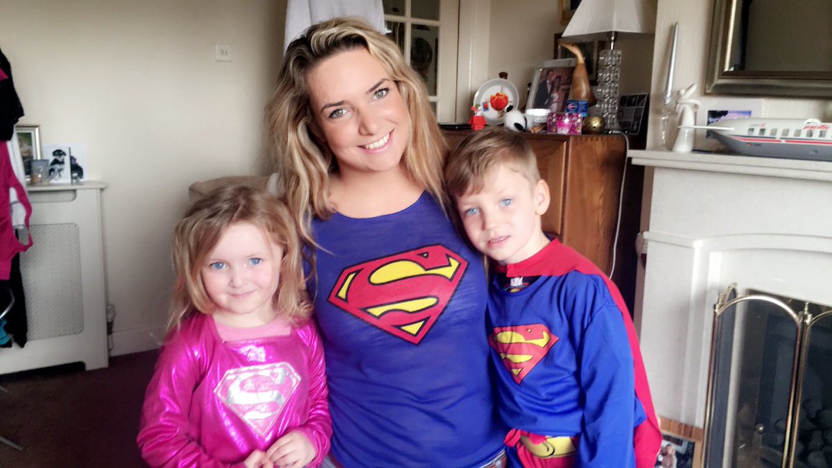 Me and my babies all ready for the #wirraleggrun #supermum #superheros #superman