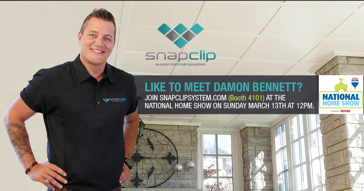 SnapclipSystem's tweet photo. Guess who's joining us today at the #NationalHomeShow!! @HomeShowsTO @DamonBennett_ #Toronto https://t.co/qVfIT5t4hB https://t.co/kpTetSCaIs