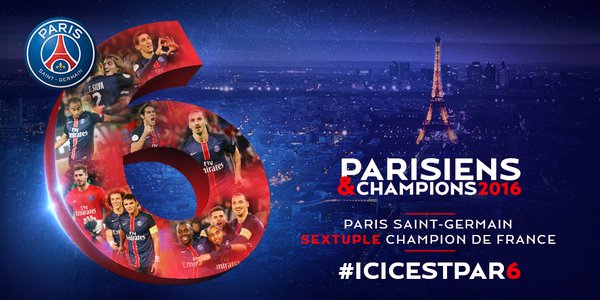 PSG_espanol's tweet photo. Sumamos nuestro sexto campeonato en la Ligue 1, el cuarto consecutivo. 👊👊👊👊👊👊 #ICICESTPAR6 https://t.co/120l7HVjz9
