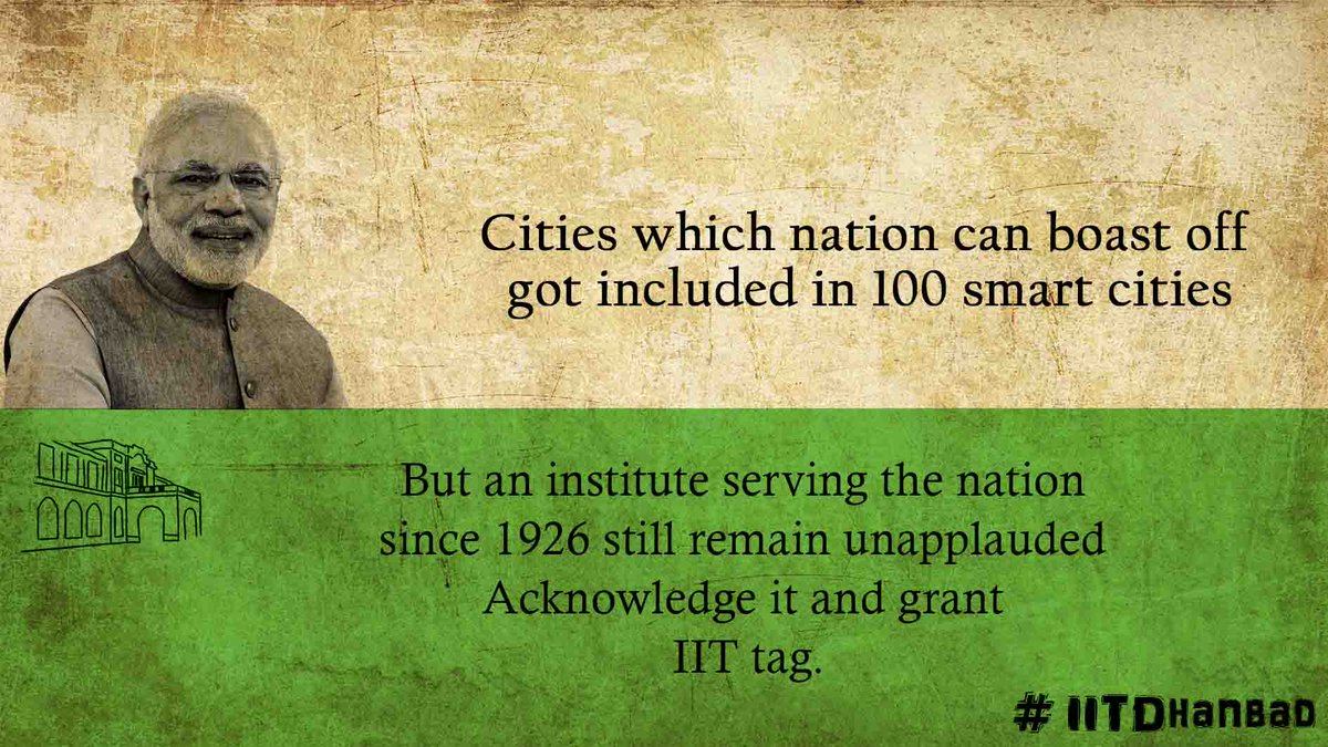 k11amit's tweet photo. We have served our nation since 1926. It's bare minimum that we demand
@narendramodi 
#tableIITamendact 
#IITDhanbad https://t.co/N46So2sv5U