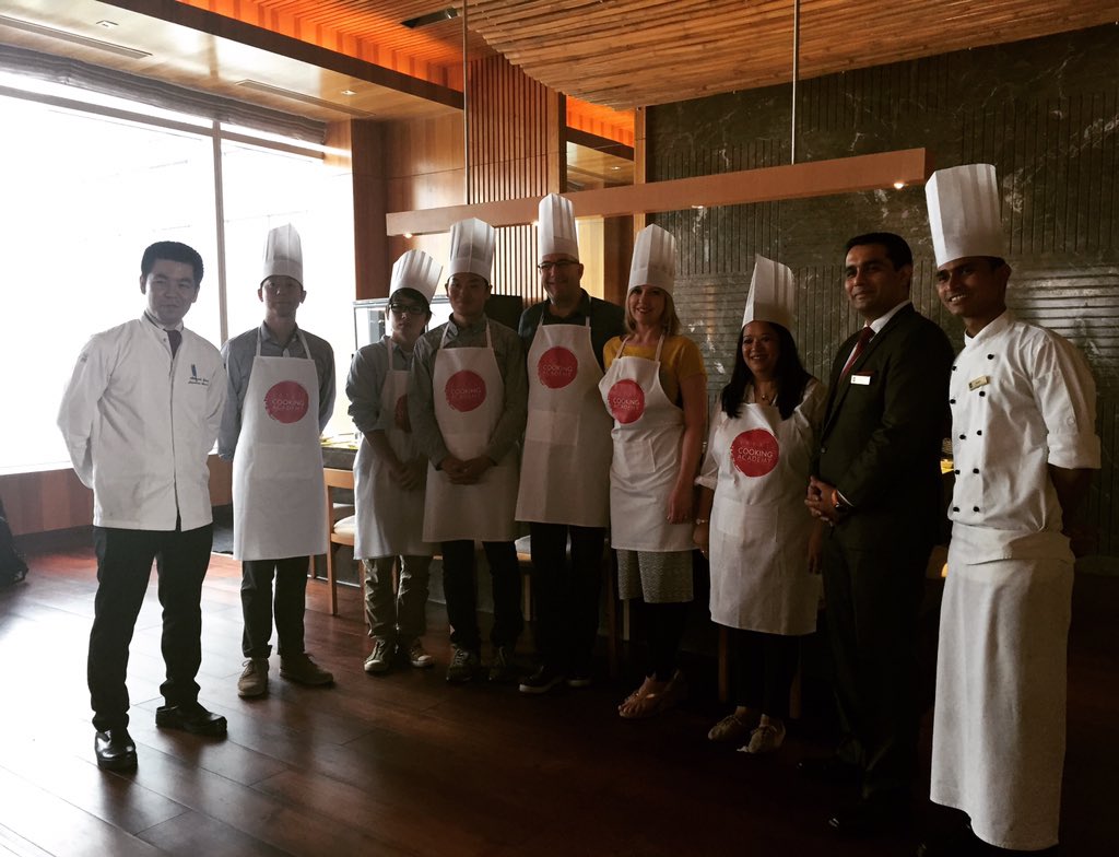 ShangriLaBLR's tweet photo. An exciting #cooking session at #YataiiBLR with talented #chefstobe and our expert Chef Atsushi Yonaha. #foodgasm https://t.co/9ZjjGNhKGc