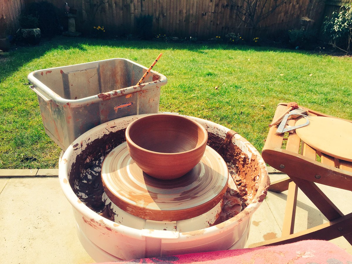 pickled_potter's tweet photo. Suns out and the wheel is in the garden :) https://t.co/w5sqWUiH5A
