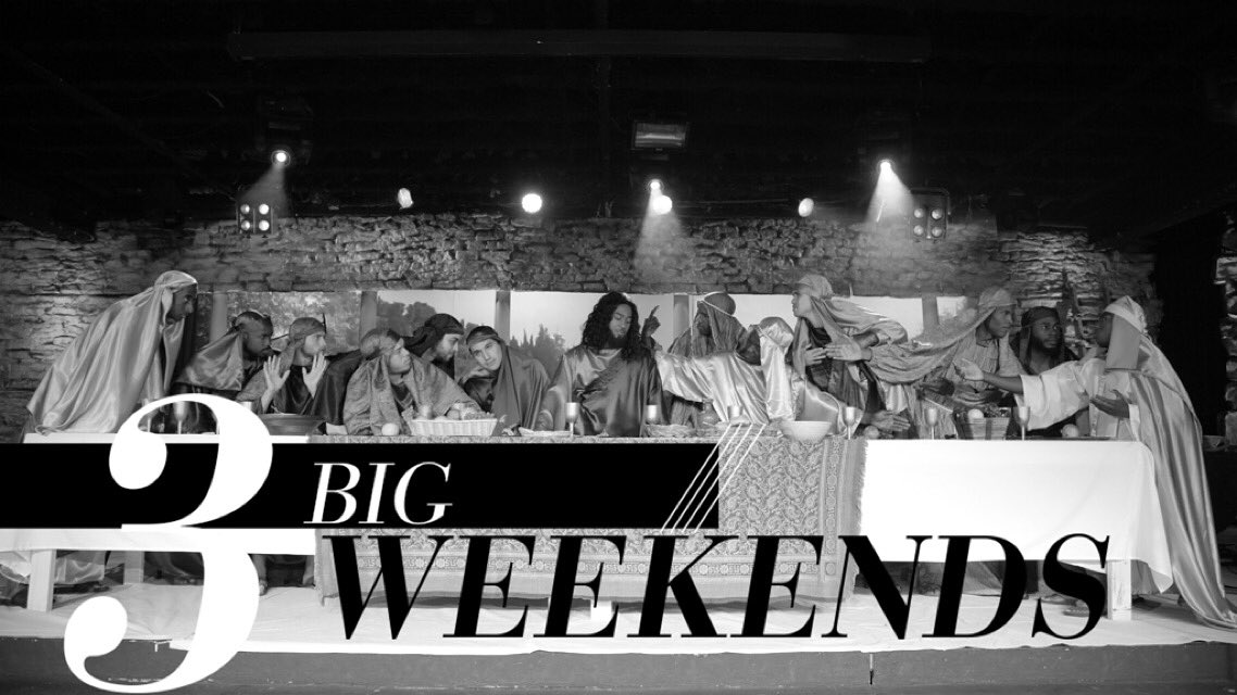 TrinityMiami's tweet photo. Today kicks off our #3BigWeekends with the #LivingLastSupper. Come and watch the painting come to life! https://t.co/AxqTfPfVA4