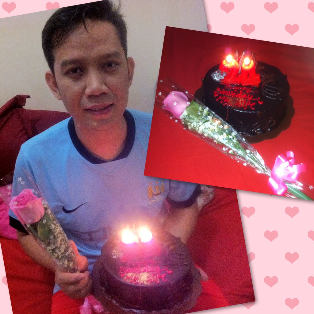 bintangshop06's tweet photo. Ulang thn nya besok, d ksh kue nya skrg. Efek lg ga enak bdn ga kuat nunggu jam 12 mlm katanya. Makasii calon papa 😘 https://t.co/yIf9QGYwuC