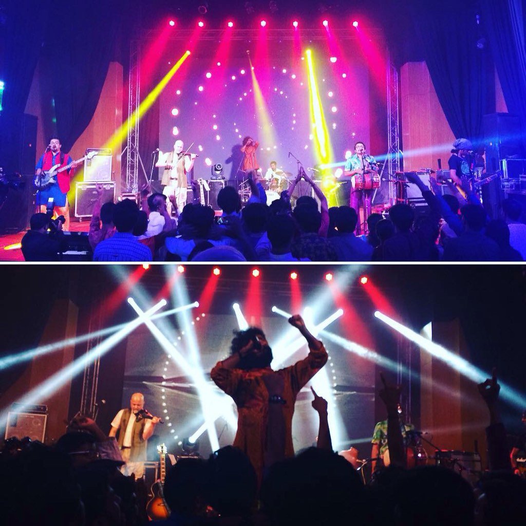 swarathma's tweet photo. It was our privilege to play for the @Namma_Bengaluru #NBAwards2015! Thanks for the ace pic @kartikrathod88! https://t.co/4XQaPa4eaT