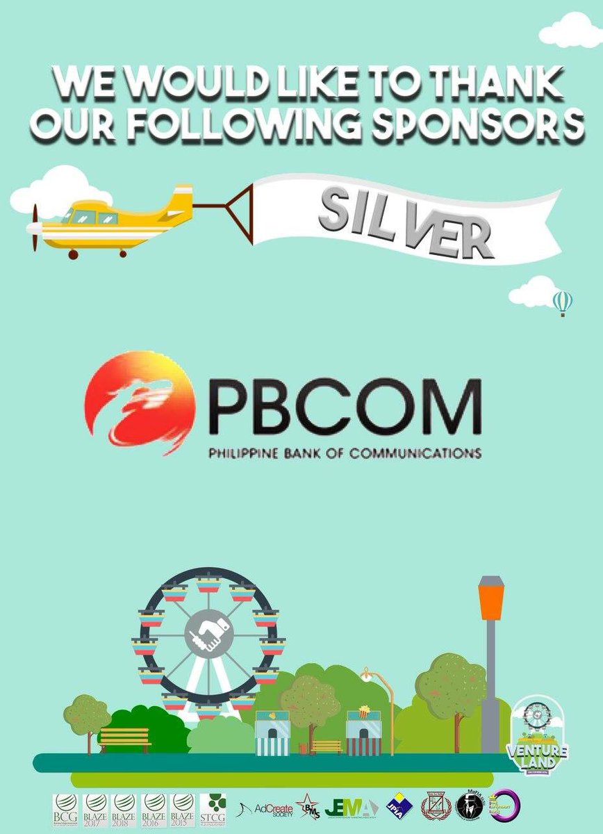 COBWeek2016's tweet photo. We would like to thank our sponsors for making Venture Land 2016 successful! https://t.co/Nhqn1y8rnp