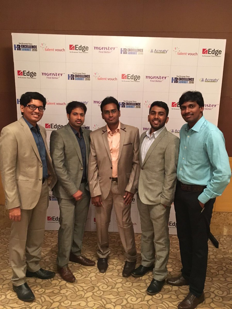 TalentVouch's tweet photo. Team #Talentvouch @ Hr excellence summit. @chandununna @surapanenisree  @canudeep @sarathCnu @sivaputhineedi https://t.co/tOeC08pl13