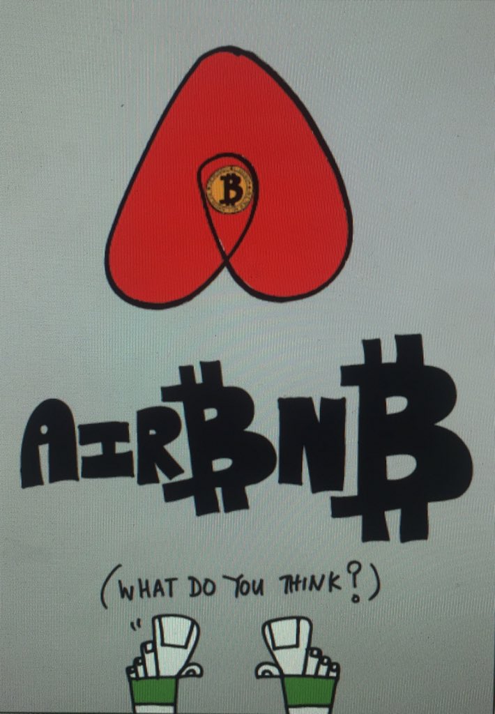 pogielicious's tweet photo. #bitcoin #bitcoinart #airbnb #blockchain #p2p https://t.co/zcJeygciqg